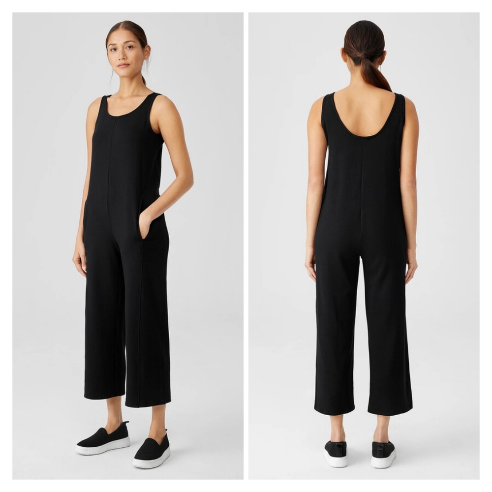 Eileen Fisher Cozy Brushed Terry Jumpsuit Size S